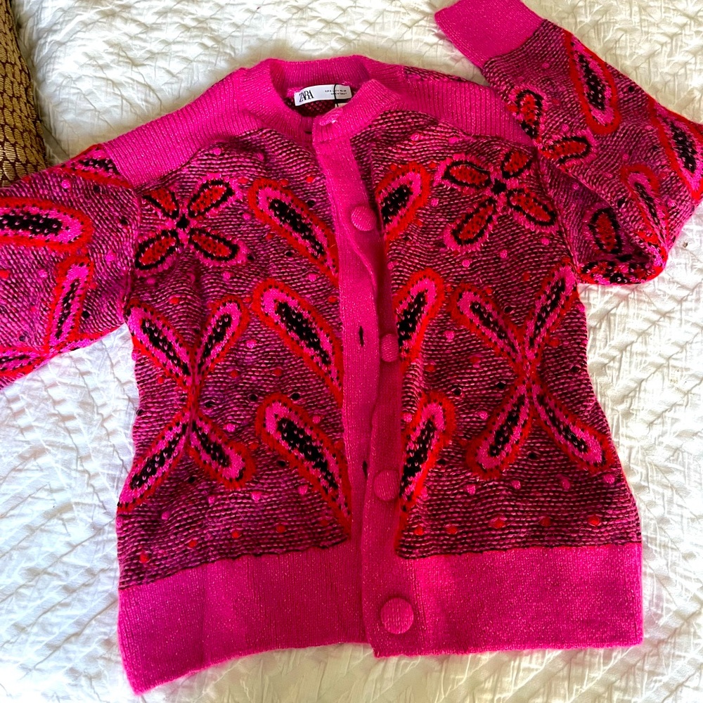 Zara paisley cardigan
